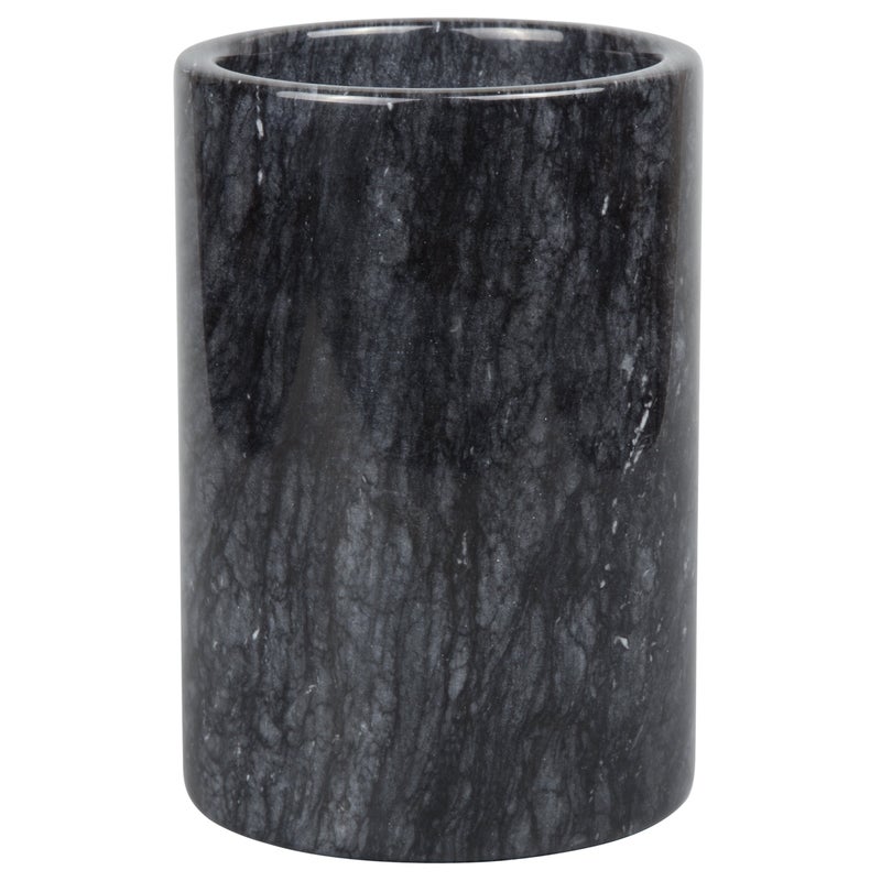 Creative Home Natural Black Marble Wine Cooler Champagne Chiller Kitchen Utensil Flatware Holder Organizer, 4-1/8" Diam. x 6" H - Image 1